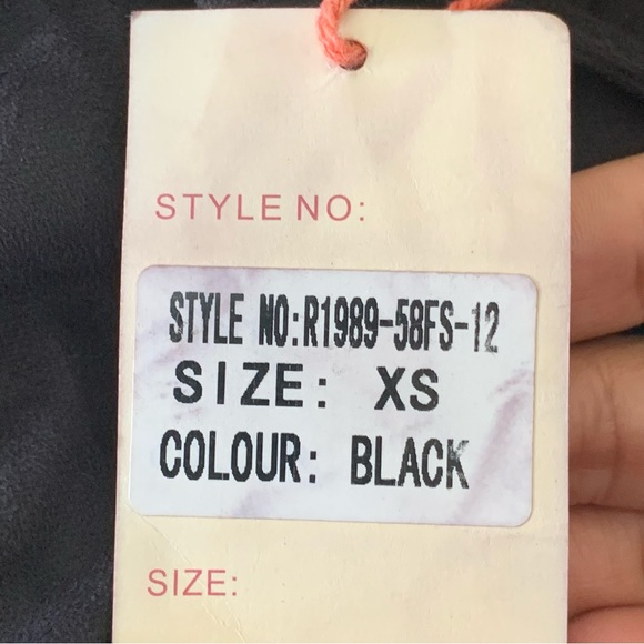 RAGA x Revolve Black Desert Storm Long Sleeve Mini Dress Size XS Lace-Up Front - Picture 7 of 10